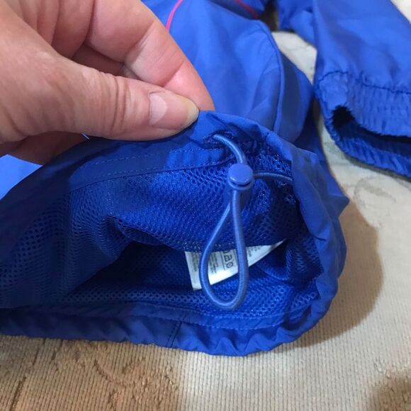 Vintage Adidas Mesh Lined Windbreaker Jacket Bue White Sz XL - Picture 11 of 16